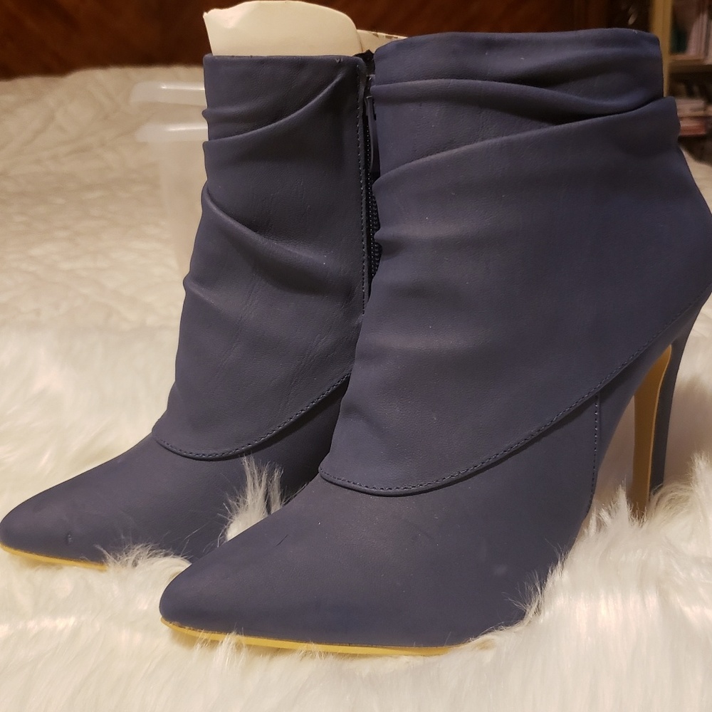 Never Worn Andie Blue Booties size 6.5